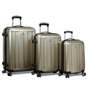 World Traveler Contour Hardside 3-Piece Spinner Luggage Set - Champagne Thumbnail - 1