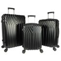 World Traveler Skyline Hardside 3-Piece Spinner Luggage Set - Black Thumbnail - 1