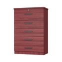 Woodpeckers Furniture and Mattress 5 Drawer Chest - Mahogany Finish Thumbnail - 1