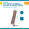 Waterproof Offset Patio Umbrella Covers with Full-Length Zipper & UV Stability Thumbnail - 1