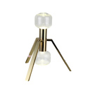 Gold LED Table Lamp with Clear Glass Shade - Bethel International Thumbnail - 1